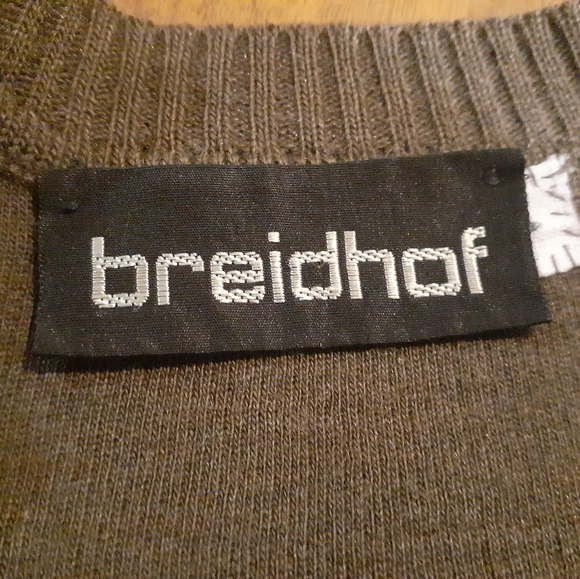 Vintage Breidhof Sweater Vest Medium / Large Wool Blend Brown Button-up - Picture 5 of 6